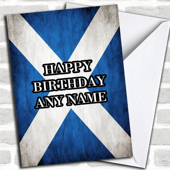 Scottish Flag Personalized Birthday Card