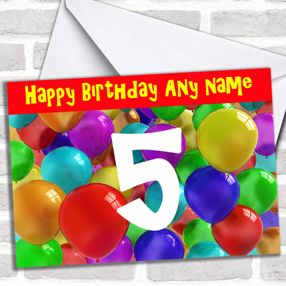 Big Balloons Personalized Birthday Card