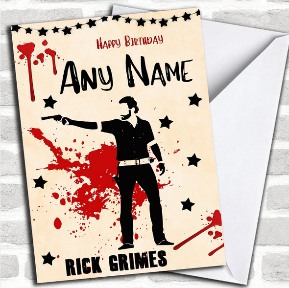 Rick Grimes The Walking Dead Personalized Birthday Card