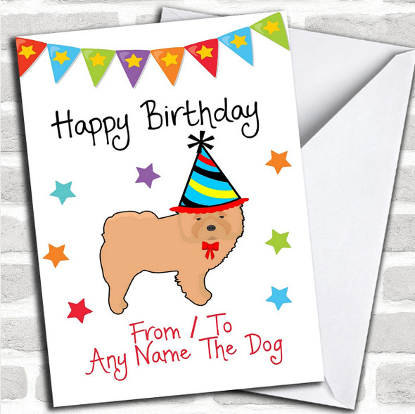 To From Dog Chow Chow Personalized Birthday Card