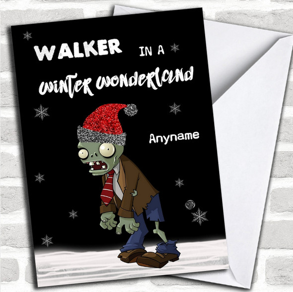 Zombie The Walking Dead Wonderland Personalized Christmas Card