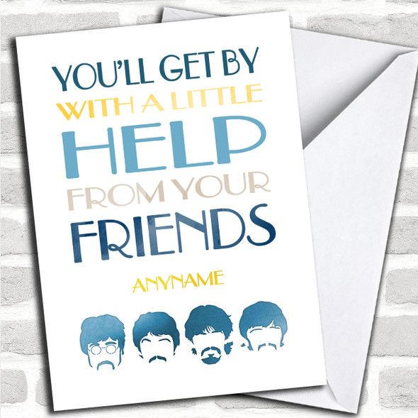 Cancer Beatles Friend Male Personalized Card