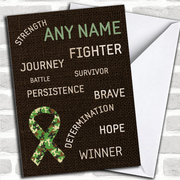 Cancer Army Survivor Personalized Card