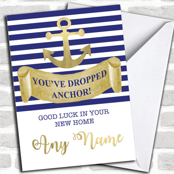 Dropped Anchor New Home Personalized Card