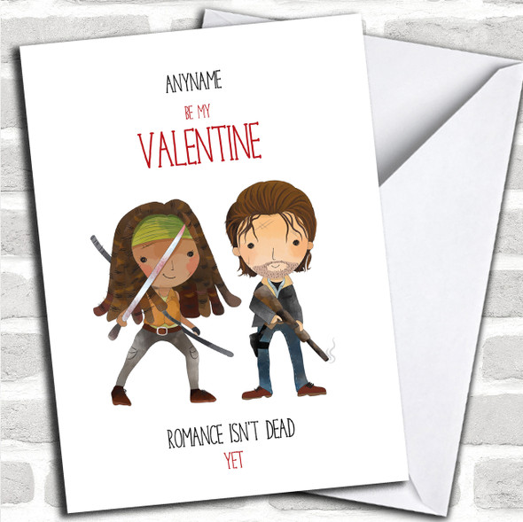 Funny Walking Dead Valentines Personalized Card