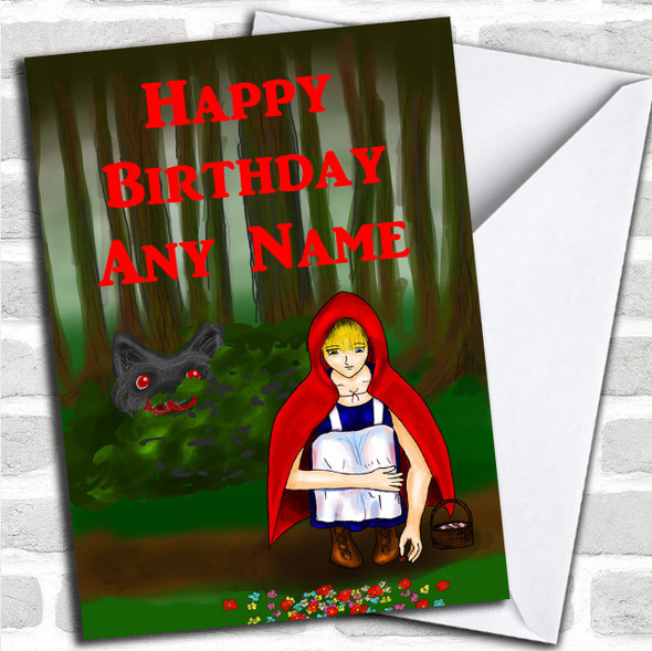 Little Red Riding Hood Personalized Birthday Card