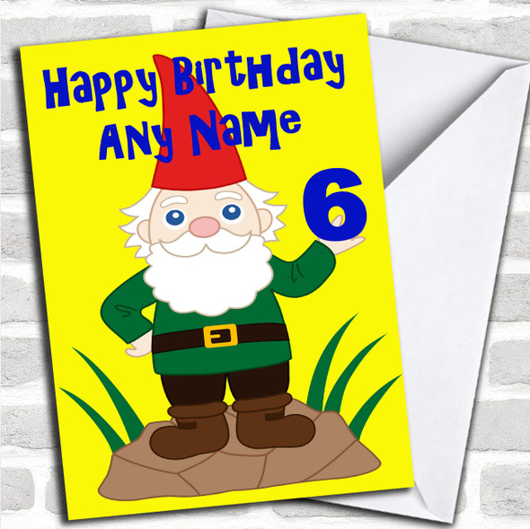 Funny Gnome Personalized Birthday Card