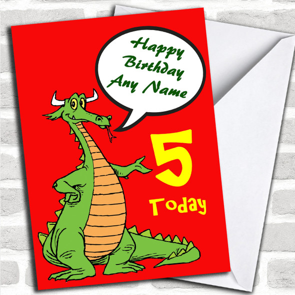 Talking Dragon Personalized Birthday Card