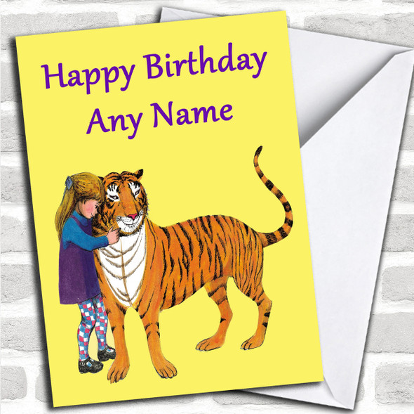 The Tiger Who Came To Tea Personalized Children's Birthday Card