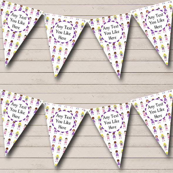 Kids Holding Hands Children's Personalized Children's Birthday Party Bunting Flag Banner