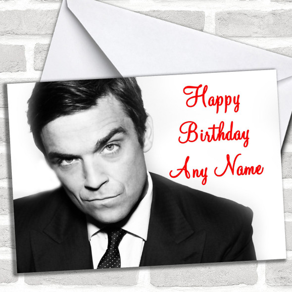 Robbie Williams Personalized Birthday Card