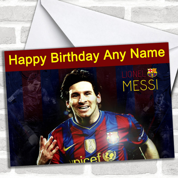 Lionel Messi Personalized Birthday Card