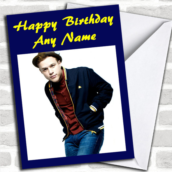 Olly Murs With Hat Personalized Birthday Card