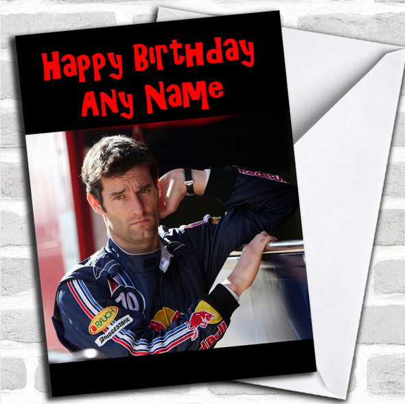 Mark Webber Personalized Birthday Card