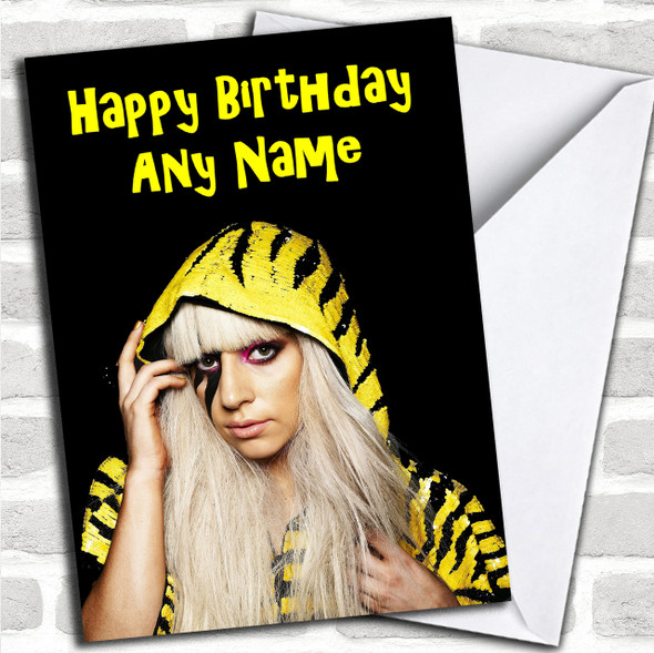 Lady Gaga Personalized Birthday Card