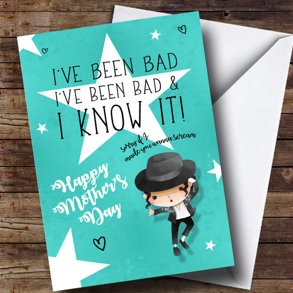 Personalized Michael Jackson Bad Mothers Day Card