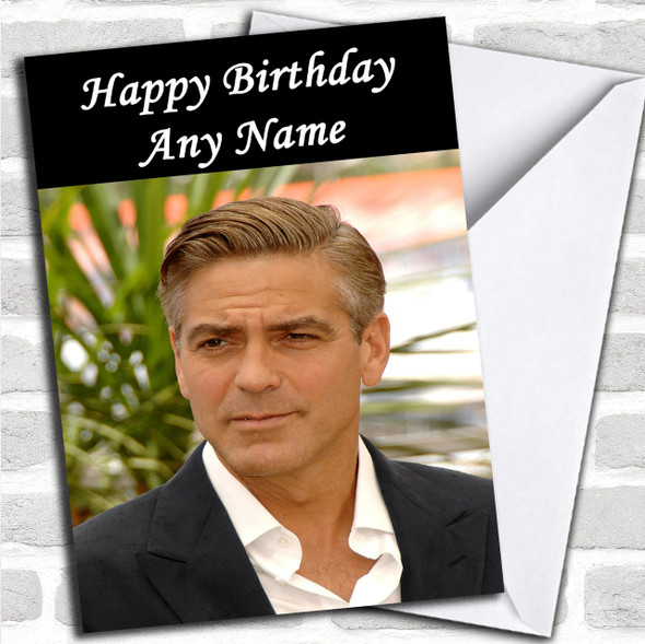 George Clooney Personalized Birthday Card