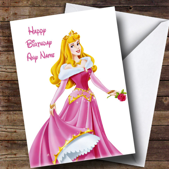 Personalized Disney Sleeping Beauty Children's Birthday Card