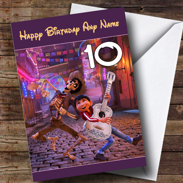 Personalized Disney Purple Coco Children's Birthday Card