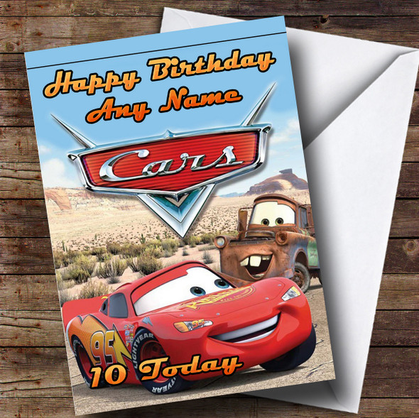 Personalized Cars Disney Children's Birthday Card