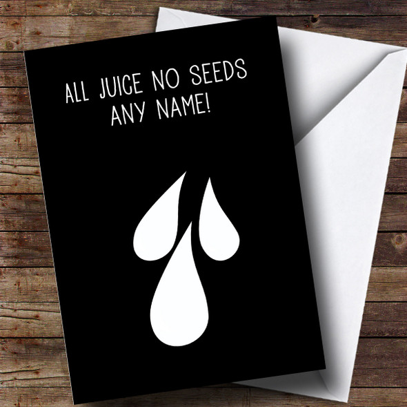 Personalized Funny No Seeds Vasectomy Get Well Soon Card