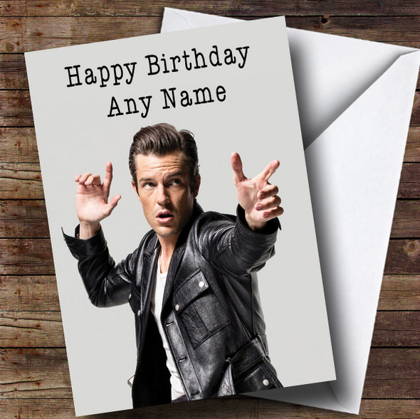 Personalized Brandon Flowers Celebrity Birthday Card