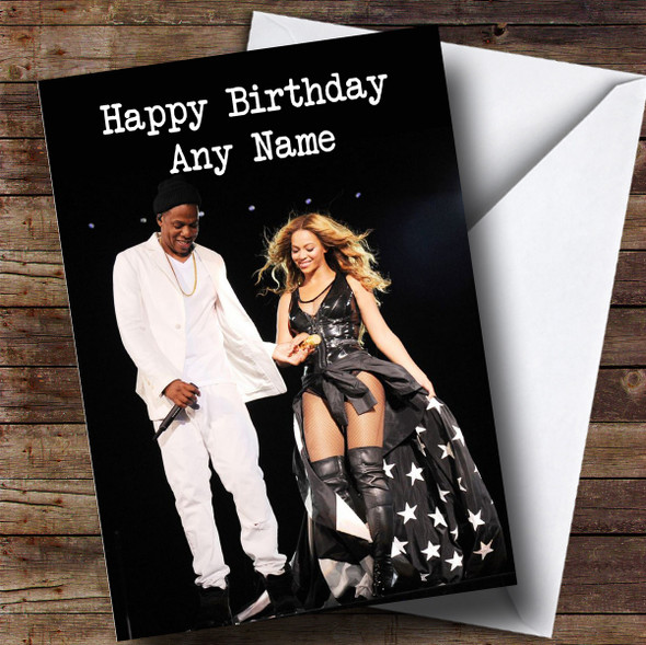 Personalized Jay Z & Beyoncé Celebrity Birthday Card