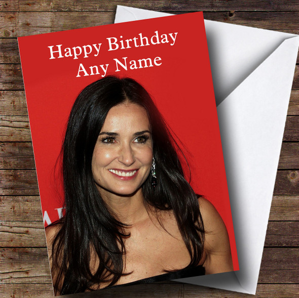 Personalized Demi Moore Celebrity Birthday Card