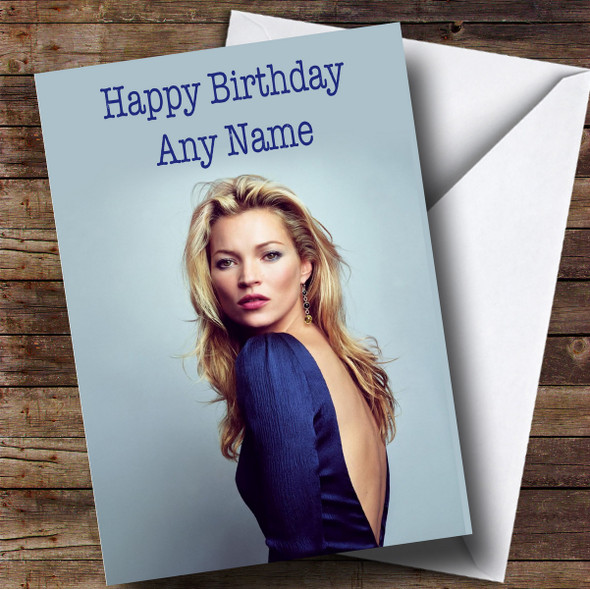 Personalized Kate Moss Celebrity Birthday Card