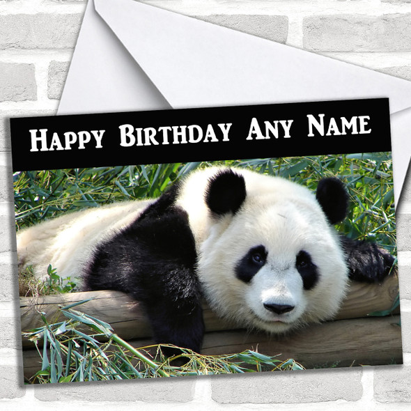 Gorgeous Panda Personalized Birthday Card
