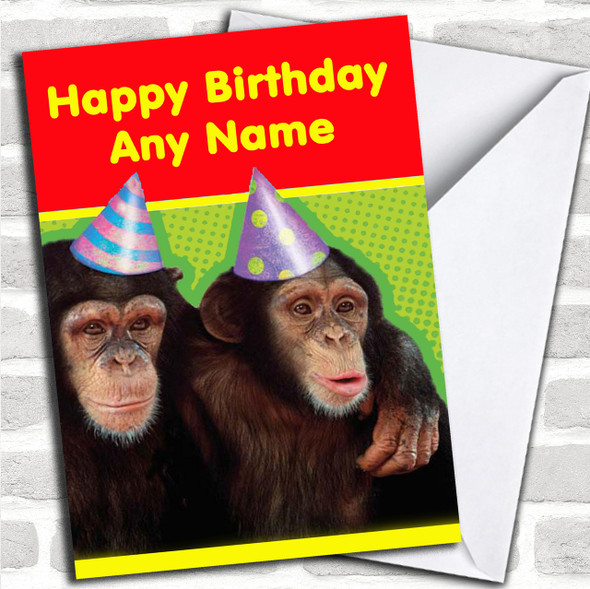 Birthday Monkeys Personalized Birthday Card