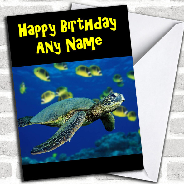 Turtle Personalized Birthday Card