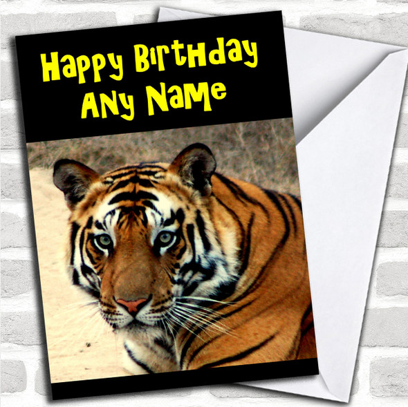 Beautiful Tiger Personalized Birthday Card