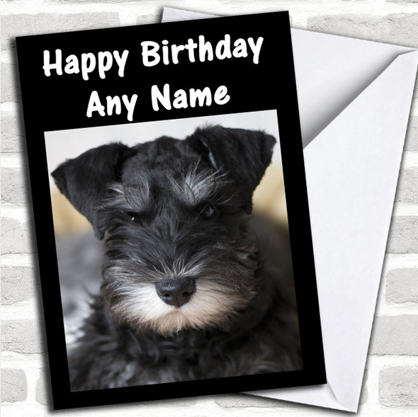 Schnauzer Dog Personalized Birthday Card