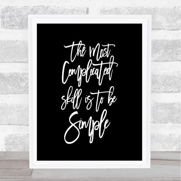 Simple Quote Print Black & White