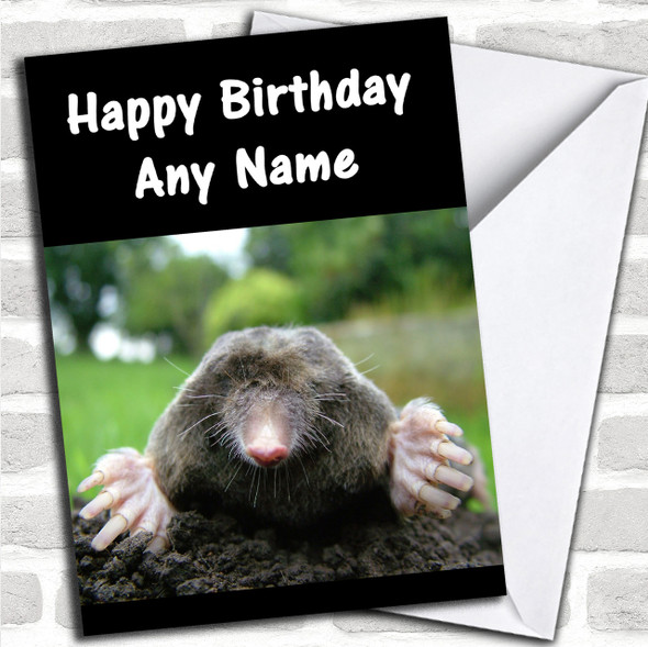 Funny Mole Personalized Birthday Card