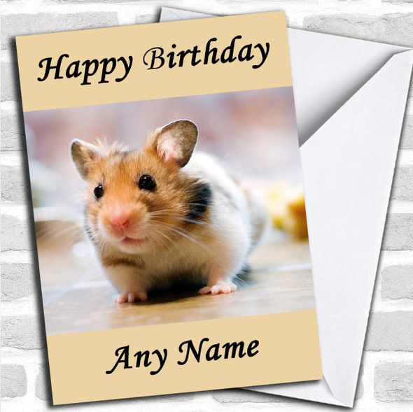 Cute Little Hamster Personalized Birthday Card