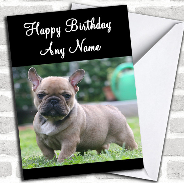 French Bulldog Dog Personalized Birthday Card