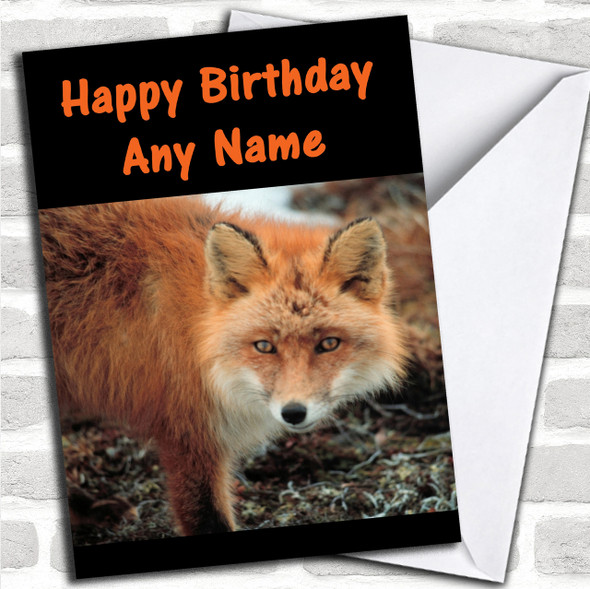 Curious Fox Personalized Birthday Card