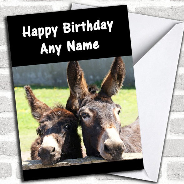 Donkeys Personalized Birthday Card