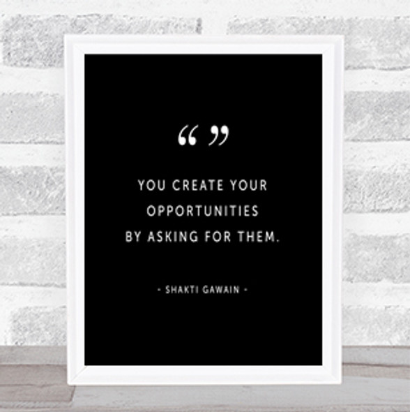 Create Opportunities Quote Print Black & White