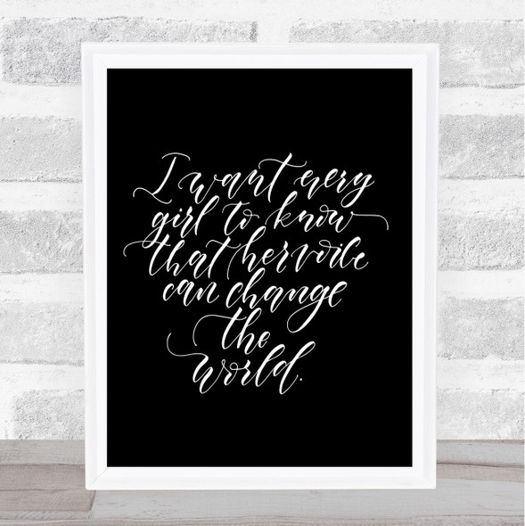 Every Girl Quote Print Black & White