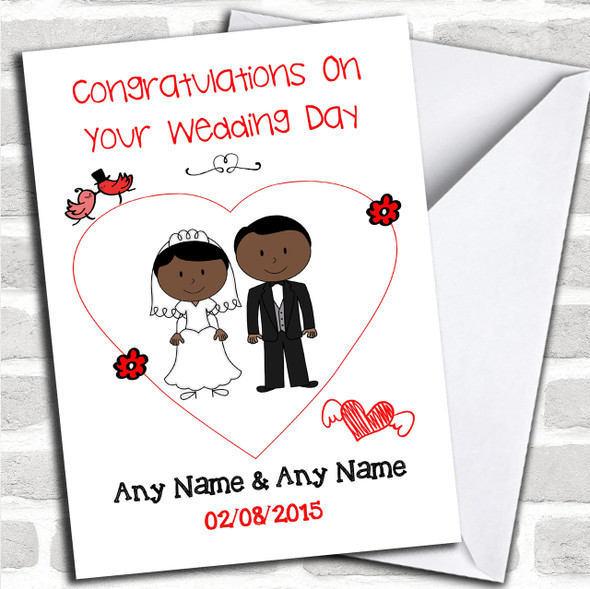 PRIDE Wedding Cute Lesbian Black Couple | Sticker