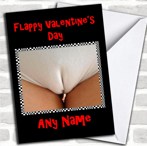 Funny Joke Fanny Flaps Cameltoe Romantic Personalized Valentine's Card