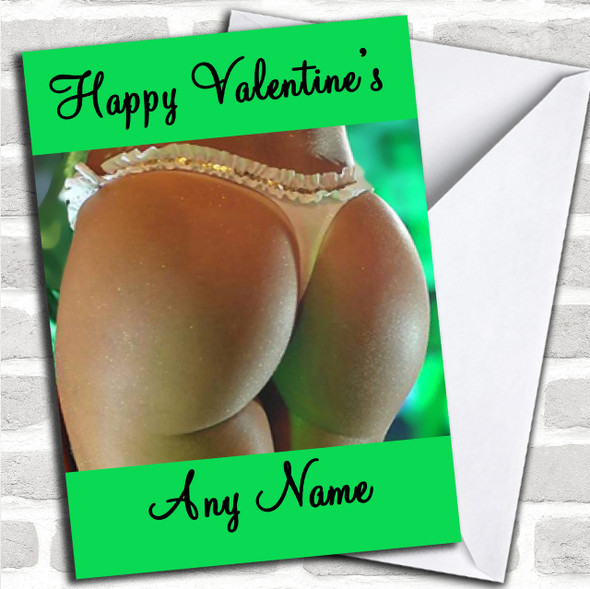 Sexy Ladies Bum Personalized Valentines Card