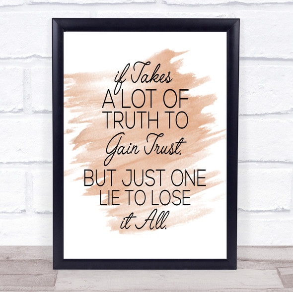 A Lot Of Truth Quote Print Watercolour Wall Art