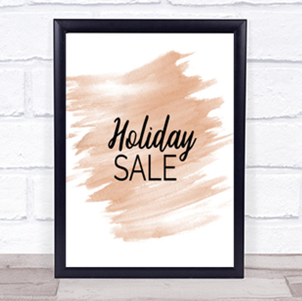Holiday Sale Quote Print Watercolour Wall Art