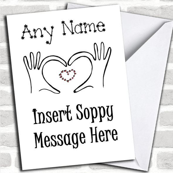 Valentines Insert Soppy Message Here Personalized Valentines Card