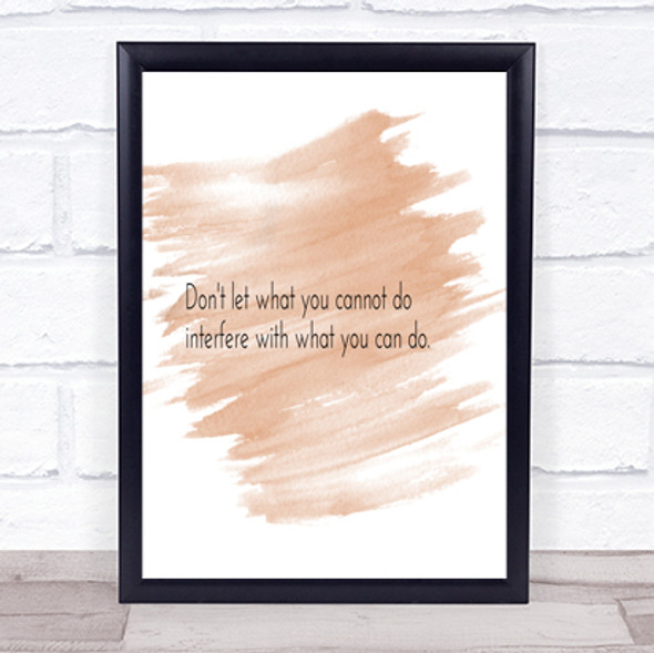 Interfere With What You Can Do Quote Print Watercolour Wall Art