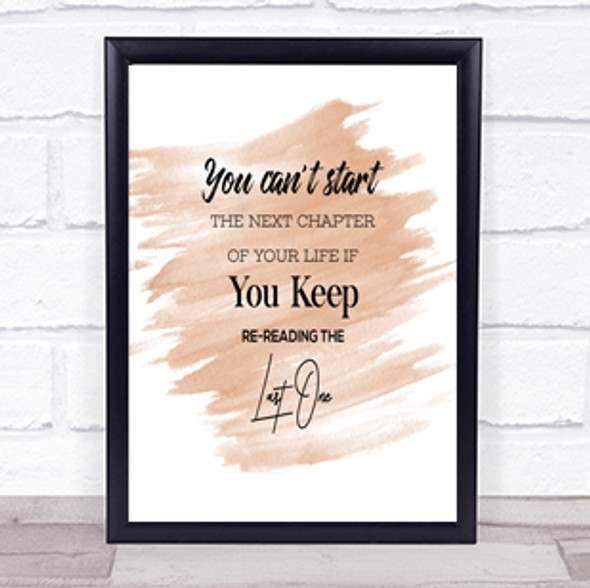Last One Quote Print Watercolour Wall Art